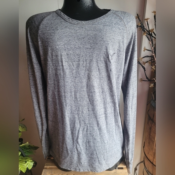 American Eagle Grey Heathered Long Sleeve Top M - Picture 1 of 4